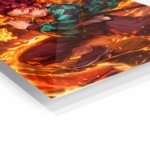Flame Serpent Sword Warrior metal wall art print, view 2