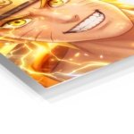 Golden Lightning Ninja Portrait metal wall art print, view 2