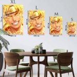 Golden Lightning Ninja Portrait metal wall art print, view 6