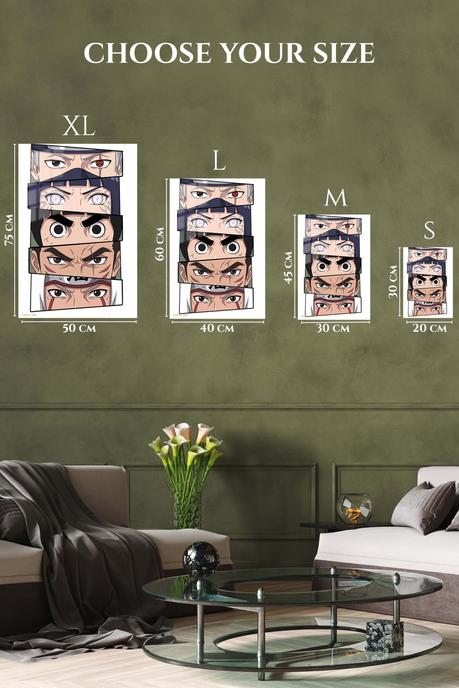 Five Warrior Gazes metal wall art print, view 6