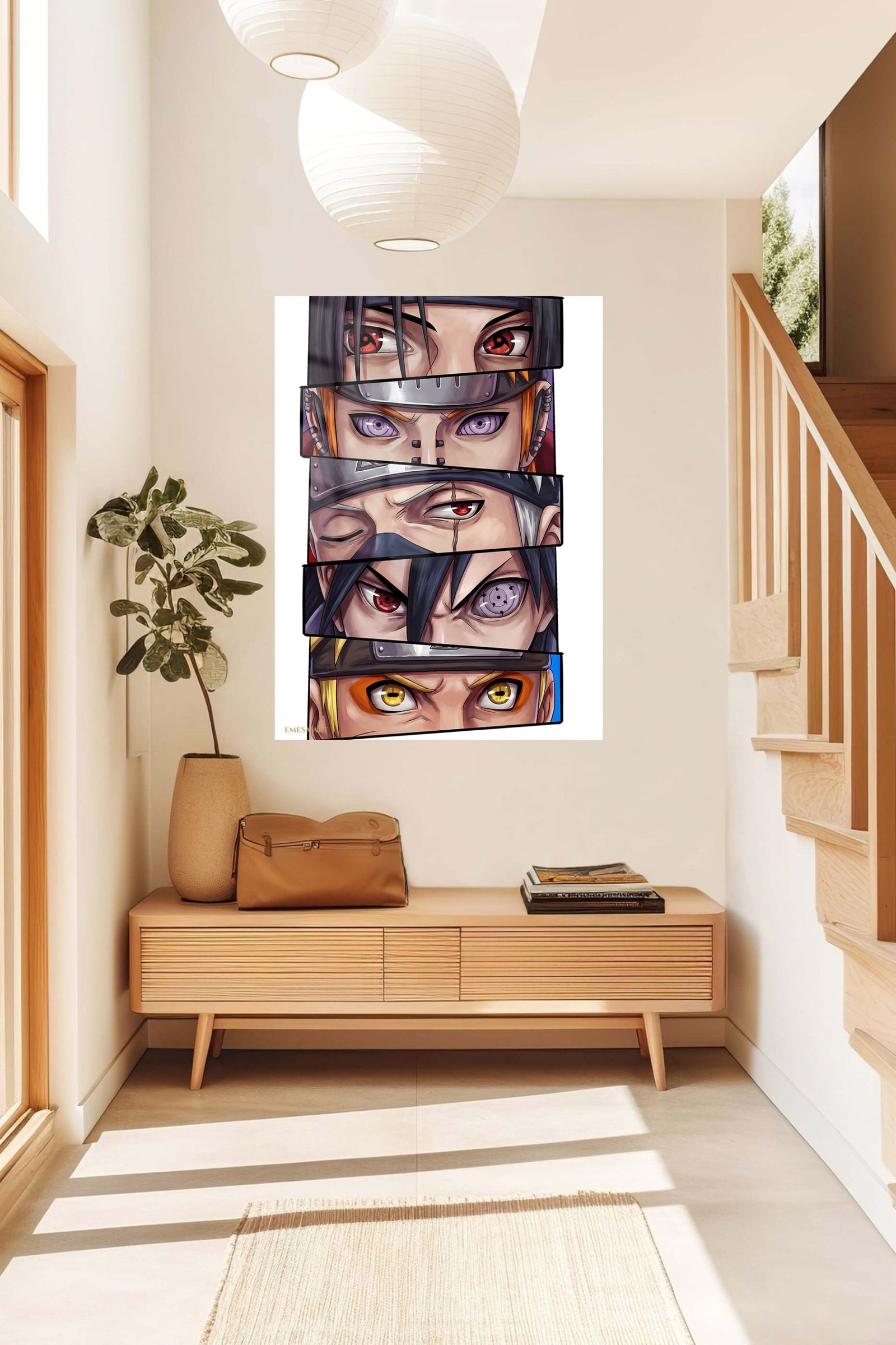 Six Warrior Gazes metal wall art print, view 5
