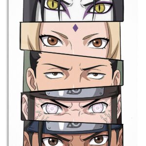 Anime Eyes Portrait Stack metal wall art print