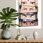 Anime Eyes Portrait Stack metal wall art print, view 4