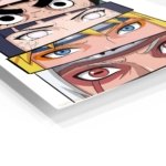 Five Expressive Warrior Faces metal wall art print, view 2