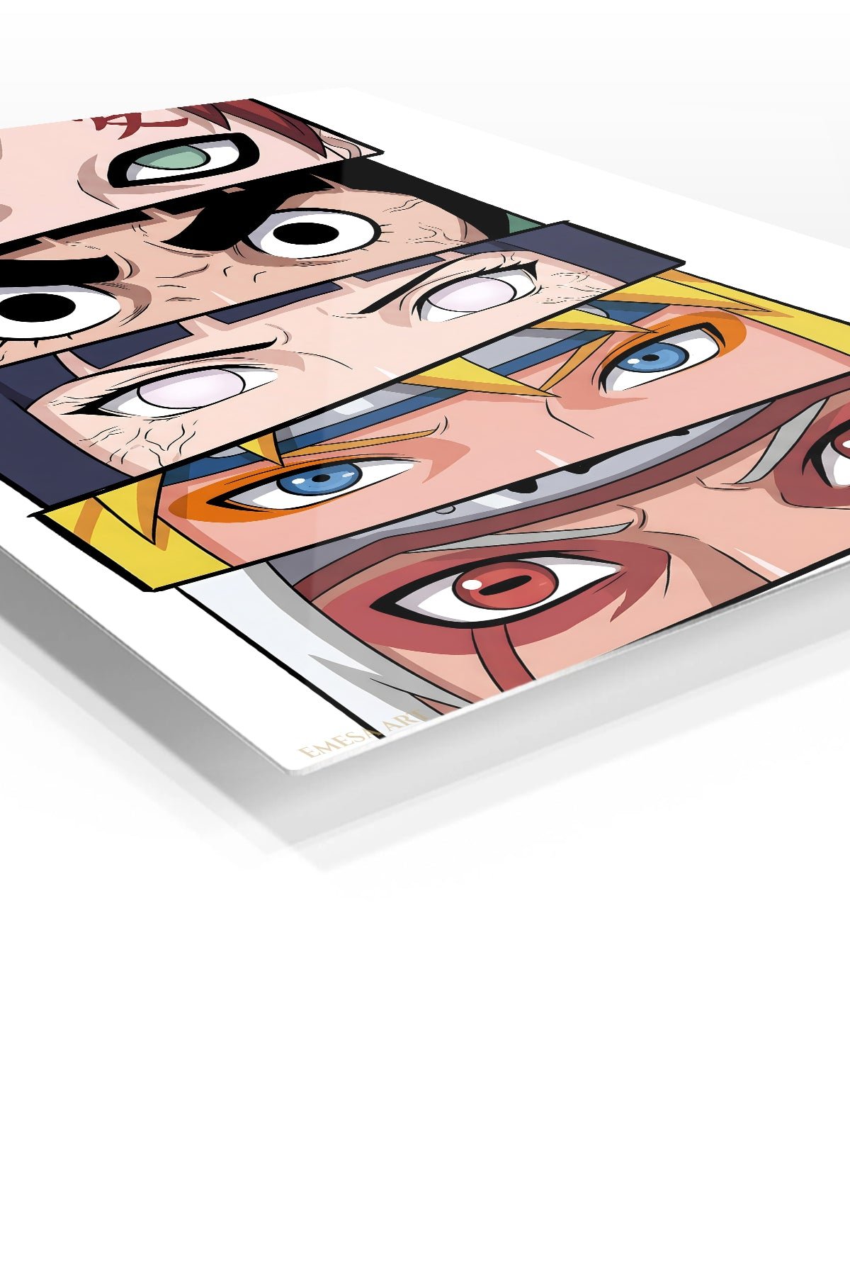 Five Expressive Warrior Faces metal wall art print, view 2