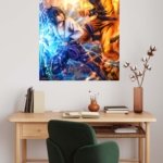 Thunder and Flame Duel metal wall art print, view 5