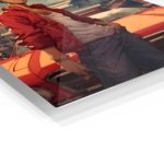 Red Cap Street Racer metal wall art print, view 2