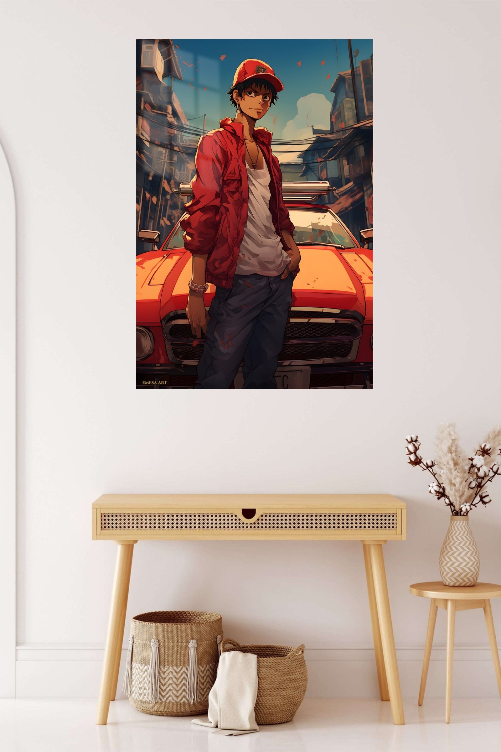 Red Cap Street Racer metal wall art print, view 5