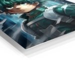 Teal-Haired Fantasy Warrior metal wall art print, view 2