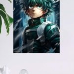 Teal-Haired Fantasy Warrior metal wall art print, view 4