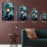 Teal-Haired Fantasy Warrior metal wall art print, view 6
