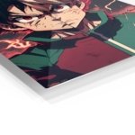 Dual Resolve Under Crimson Lightning metal wall art print, view 2