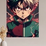 Dual Resolve Under Crimson Lightning metal wall art print, view 4