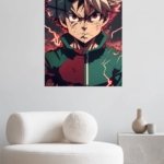 Dual Resolve Under Crimson Lightning metal wall art print, view 5