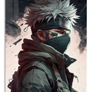 Silver-Haired Tactical Guardian metal wall art print