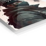 Silver-Haired Tactical Guardian metal wall art print, view 2