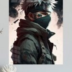 Silver-Haired Tactical Guardian metal wall art print, view 4