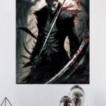 Crimson Masked Swordsman metal wall art print, view 4