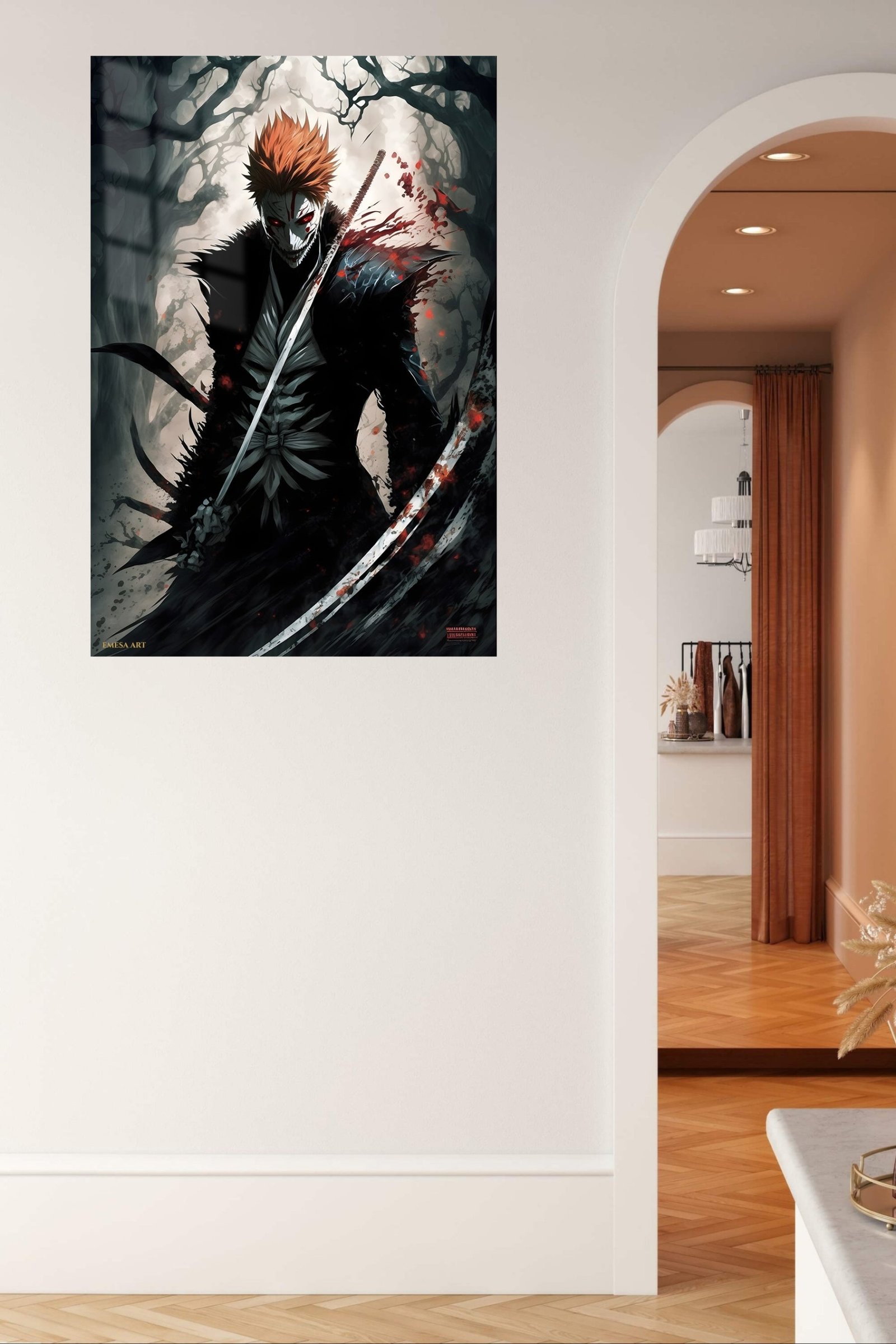Crimson Masked Swordsman metal wall art print, view 5