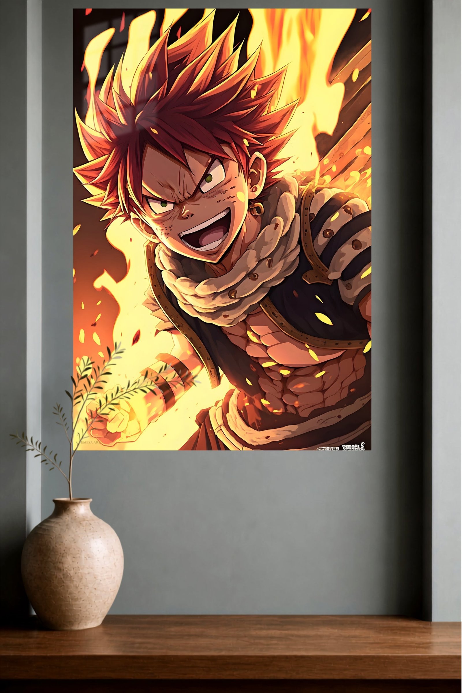 Blazing Spiky-Haired Fighter metal wall art print, view 4