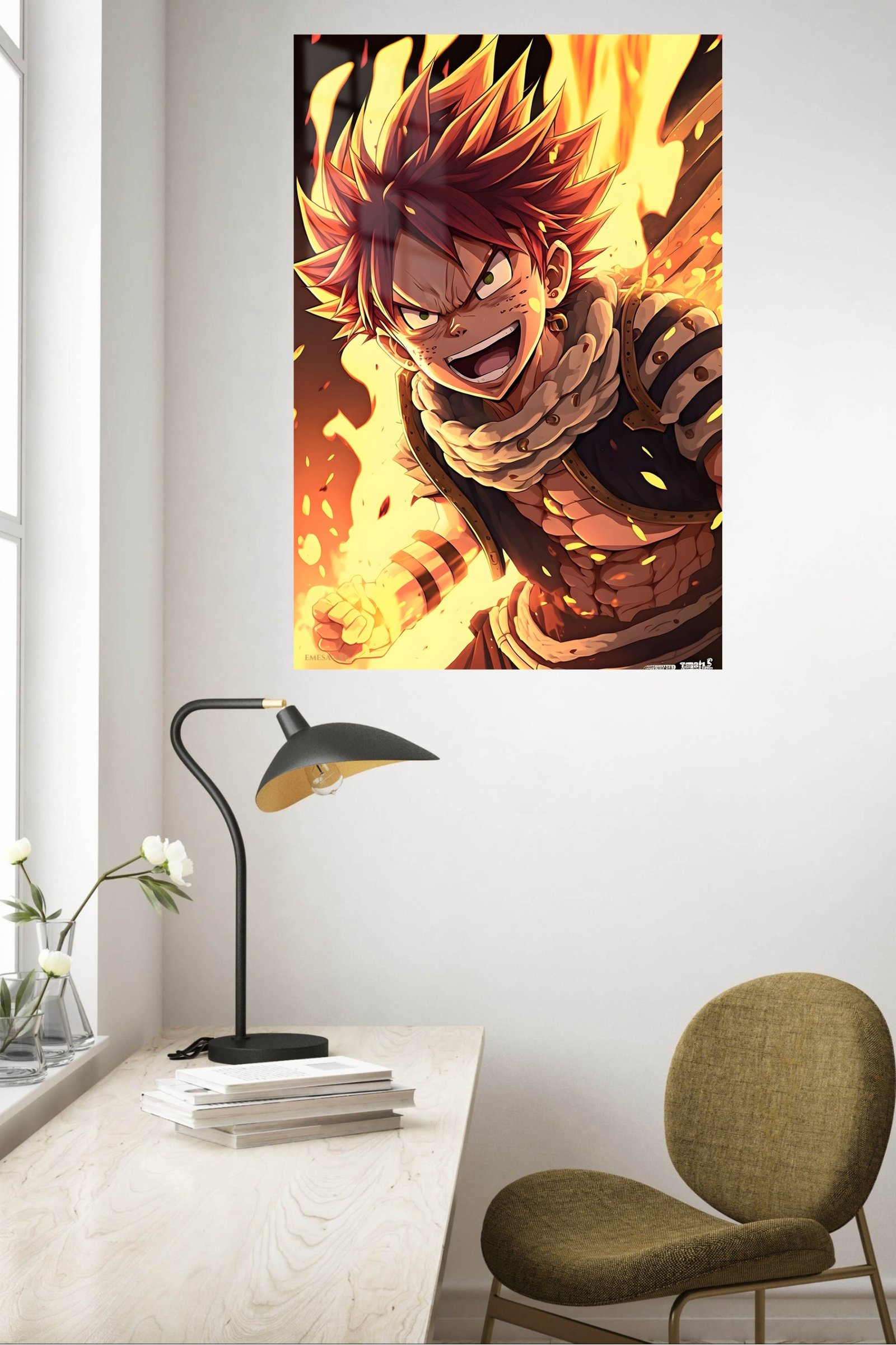 Blazing Spiky-Haired Fighter metal wall art print, view 5