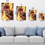 Blazing Spiky-Haired Fighter metal wall art print, view 6