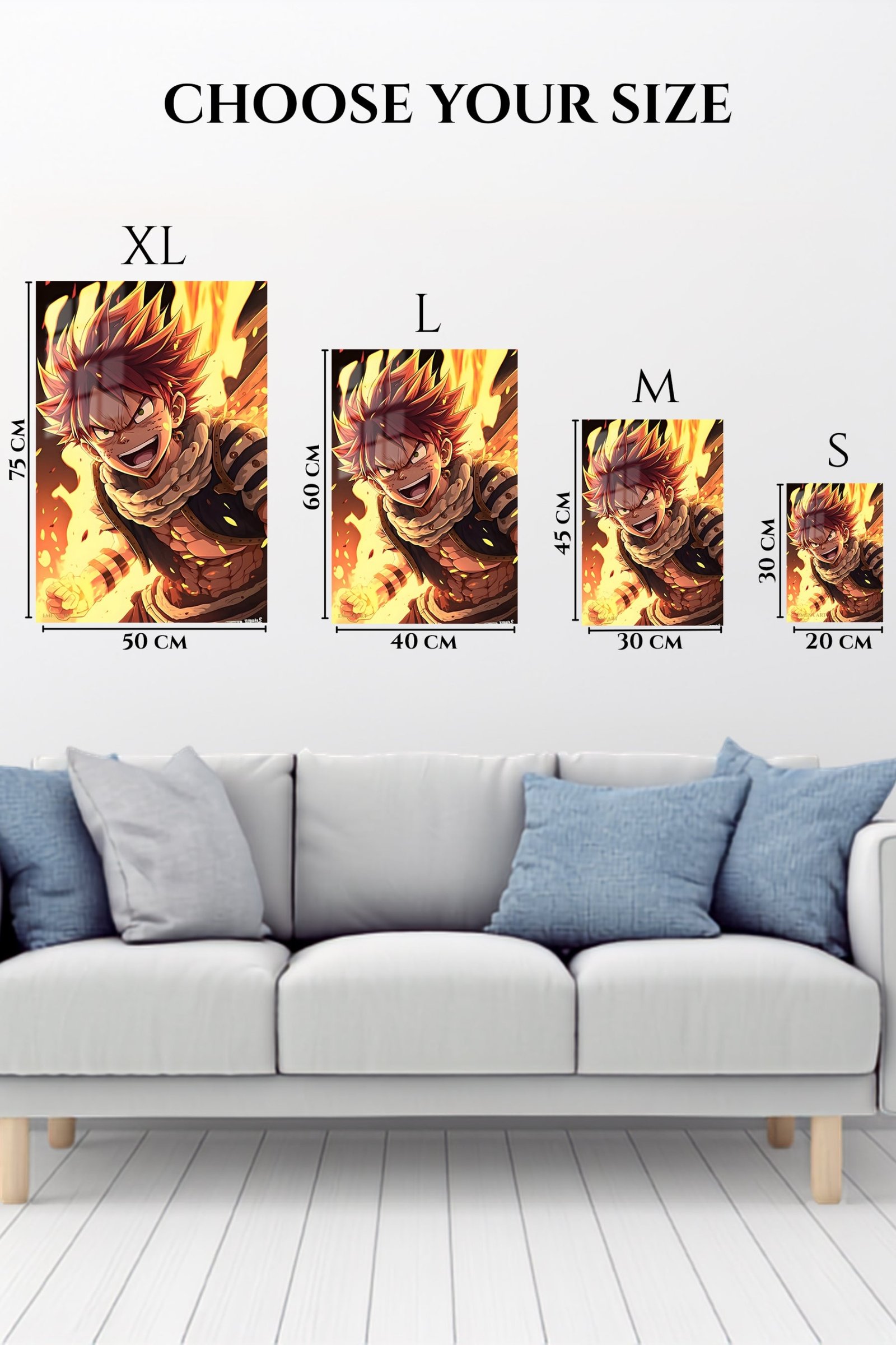 Blazing Spiky-Haired Fighter metal wall art print, view 6