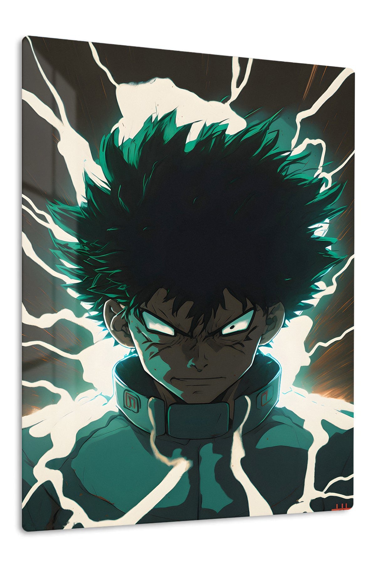 Emerald Surge Hero metal wall art print