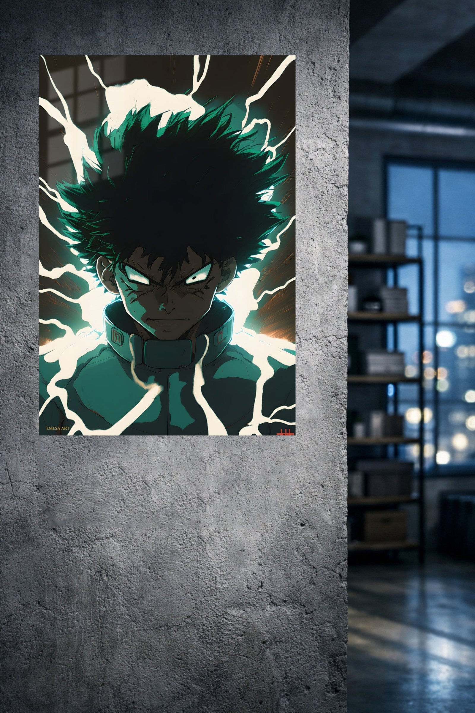 Emerald Surge Hero metal wall art print, view 4