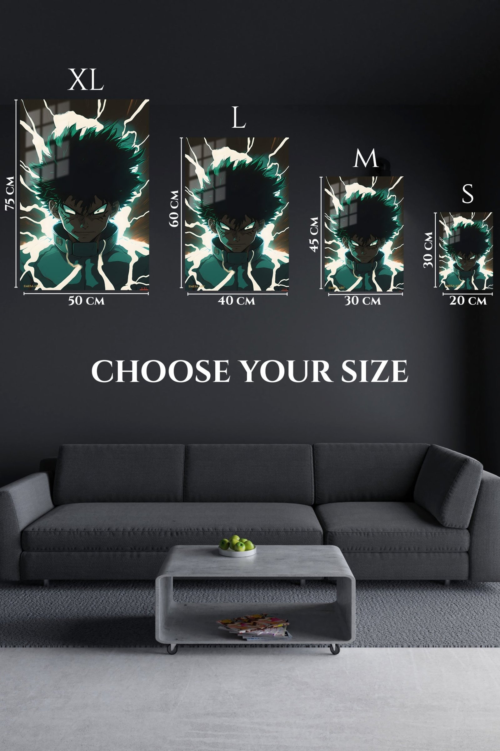 Emerald Surge Hero metal wall art print, view 6