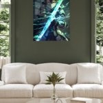 Emerald Blade Warrior metal wall art print, view 5