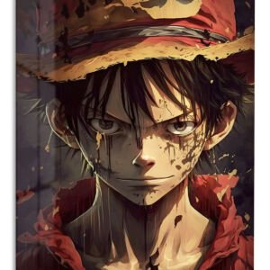 Weathered Straw Hat Adventurer metal wall art print