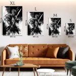 Flame-Born Suited Fighter metal wall art print, view 6