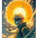Blazing Arc Fighter metal wall art print