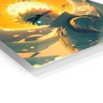 Blazing Arc Fighter metal wall art print, view 2