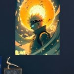Blazing Arc Fighter metal wall art print, view 4
