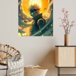 Blazing Arc Fighter metal wall art print, view 5