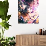 Flame and Shadow Swordsman metal wall art print, view 5