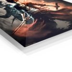 Crimson-Eyed Shadow Warrior metal wall art print, view 2