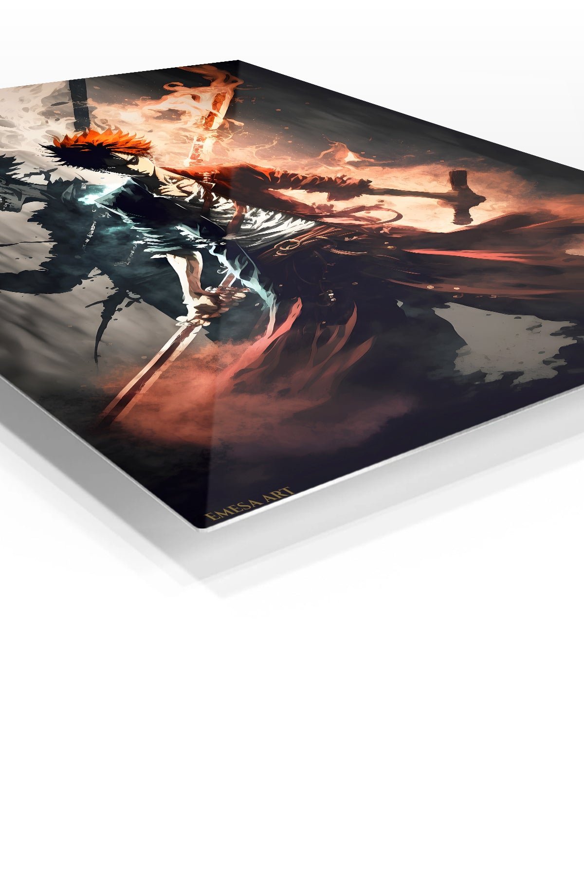 Crimson-Eyed Shadow Warrior metal wall art print, view 2
