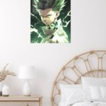 Windblown Shrine Maiden Portrait metal wall art print, view 5
