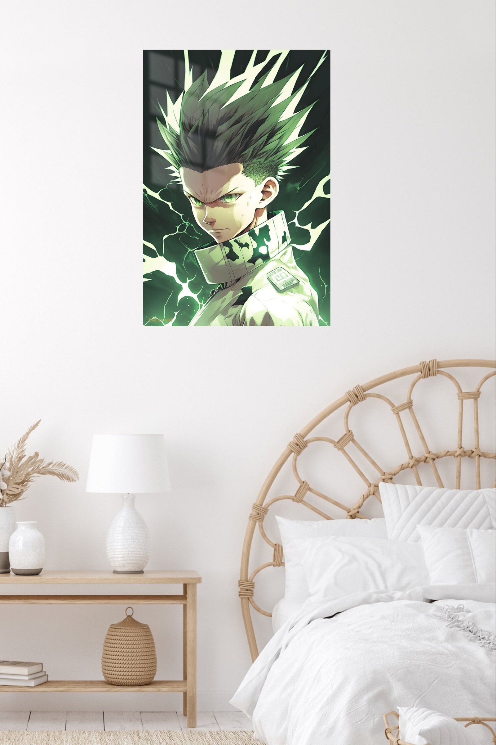 Windblown Shrine Maiden Portrait metal wall art print, view 5