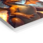 Flame-Eyed Warrior Portrait metal wall art print, view 2