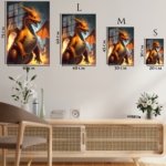 Flame-Eyed Warrior Portrait metal wall art print, view 6