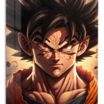 Crimson Gaze Warrior metal wall art print