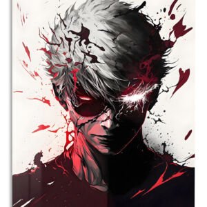 Neon Storm Warrior metal wall art print