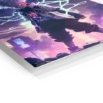 Shattered Yellow Electric Mouse metal wall art print, view 2