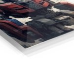 Crimson Sentinel Robot metal wall art print, view 2
