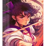 Sunset Archer metal wall art print