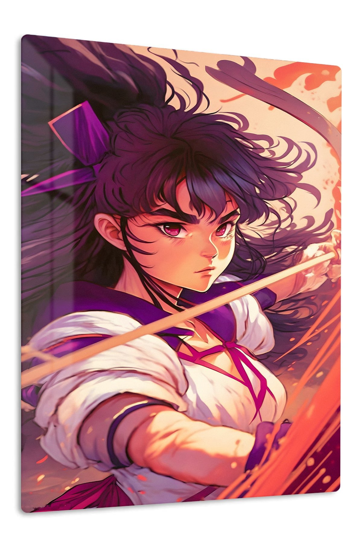 Sunset Archer metal wall art print